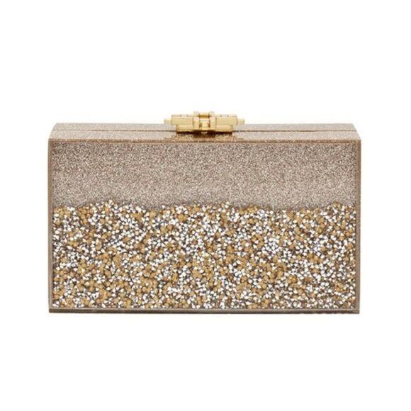 India Hicks Glitter Box Clutch - New - Picture 4 of 13
